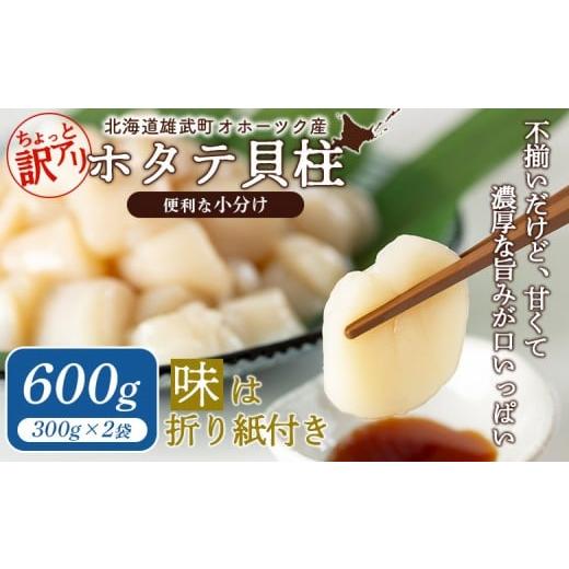 ふるさと納税 魚貝類 ホタテ 北海道 雄武町 ちょっと訳ありホタテ貝柱小分け300g×2(計600g) | ホタテ 北海道産 ホタテフレーク 帆立 ほたて 訳あり 訳アリ …