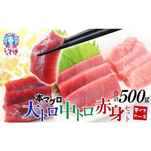 ふるさと納税 マグロ 福島県 いわき市 年末配送12/24〜31着日 本マグロ大トロ中トロ赤身セット500g 日時指定可能 解凍レシピ付 1サクずつ真空包装 発送時期…