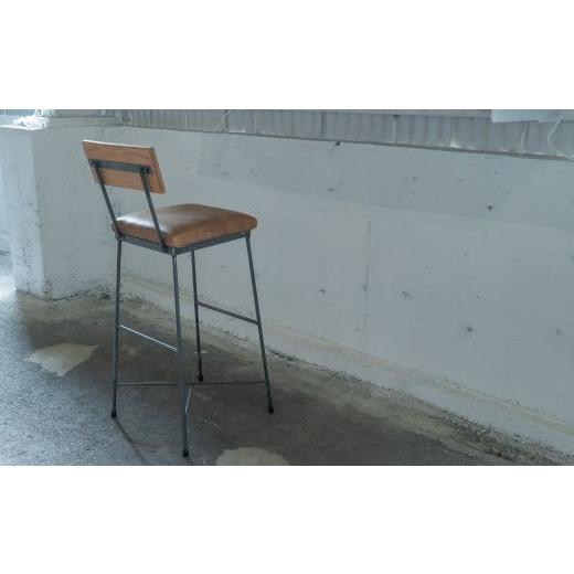 ふるさと納税 家具 岐阜県 大垣市 SK COYNTER CHAIR -本革- ブラウン チェア 椅子 イス いす 家具 レザー ブラウン アイアン スチール アンティーク レトロ イ…
