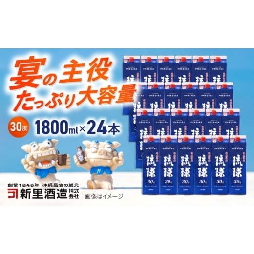 ふるさと納税 泡盛 沖縄県 沖縄市 琉球泡盛 琉球パック 30度 1800ml×24 セット 泡盛 焼酎 地酒 お酒 ギフト 年内発送 沖縄市 / 新里酒造株式会社
