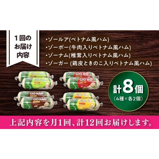 ふるさと納税 肉 ハム 愛知県 瀬戸市 全12回定期便 ベトナムハム Sサイズ 4種セット ／ ハム はむ ベトナム ベトナム料理 ／ 瀬戸市 ／ 株式会社フードフォー…_2