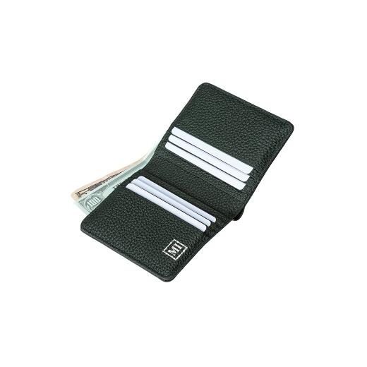 ふるさと納税 財布 兵庫県 豊岡市 豊岡財布 2つ折りカード財布 ドイツ製本革使用 グリーン WST01 ／ 財布 二つ折り ウォレット メンズ レディース 革 牛革 革…の画像