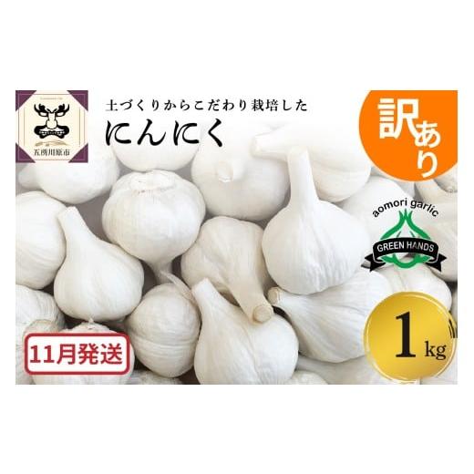 ふるさと納税 野菜類 薬味 青森県 五所川原市 11月発送 訳あり 青森県産にんにく1kg 五所川原にんにく 11月発送