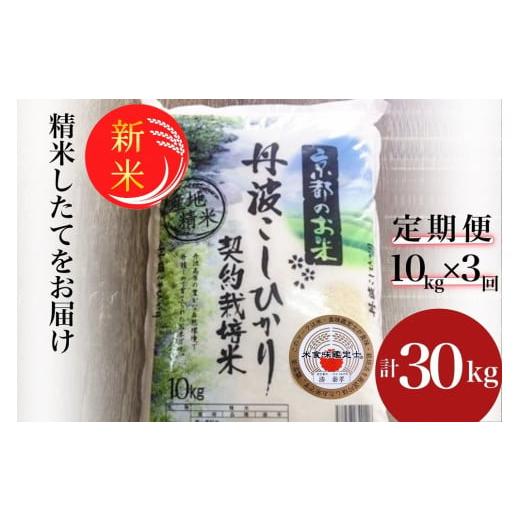 ふるさと納税 米 コシヒカリ 京都府 亀岡市 2カ月に1回お届け(11月発送) 定期便 令和7年産 新米 京都丹波米 こしひかり10kg×3回 計30kg 米 3ヶ月 白米 3回…
