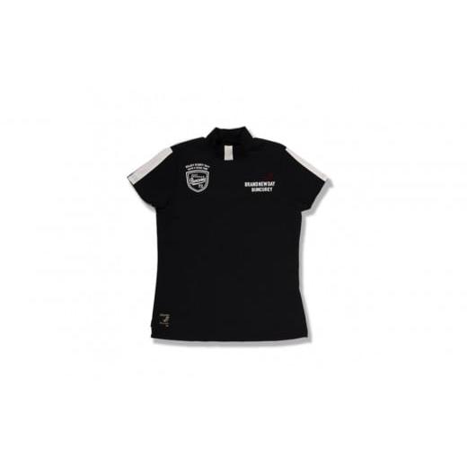 ふるさと納税 服 女 愛知県 名古屋市 BUNCUREY ゴルフウェア 半袖モックネック(BL23SS-02-507)ブラック/サイズ0 ブラック/サイズ0