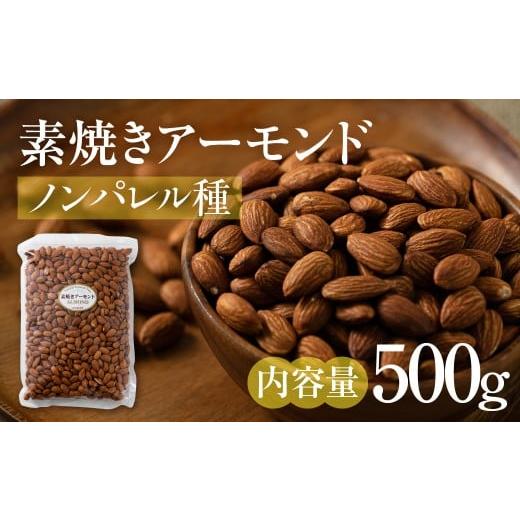 ふるさと納税 豆類 落花生 岐阜県 大垣市 素焼き アーモンド 500g(250g × 2袋)ノンパレル種 ロースト 焙煎 食塩不使用 食用油不使用 防災食品 防災用 非常…