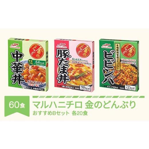 ふるさと納税 加工品等 レトルト 山形県 村山市 マルハニチロ 金のどんぶり レトルト おすすめBセット 60個 ku-rtxxx60-ck20bt20bb20