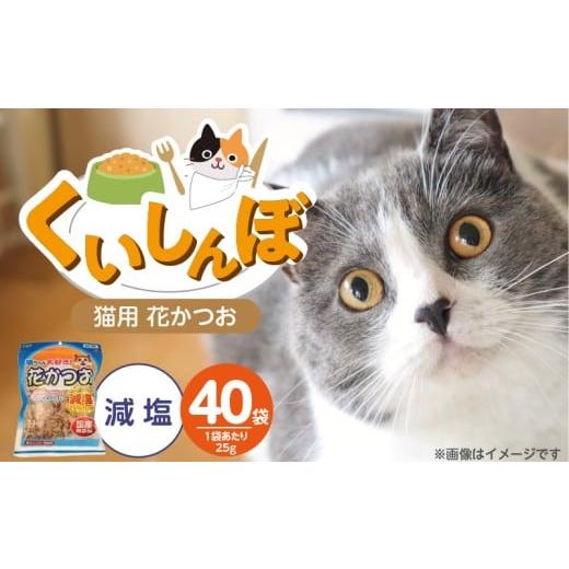 ふるさと納税 雑貨・日用品 福岡県 久留米市 くいしんぼ 猫ちゃん大好き 花かつお 減塩 25g×40袋セット _ くいしんぼ 猫ちゃん大好き花かつお セット内容 減…