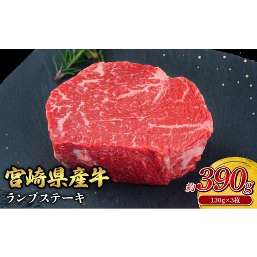 ふるさと納税 牛肉 ステーキ 宮崎県 えびの市 宮崎県産 黒牛 ステーキ 赤身 牛肉 ステーキ用 ランプ 130g×3枚 390g 肉 牛 国産牛 小分け 真空パック 冷凍 贈…