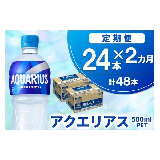 ふるさと納税 水・ミネラルウォーター 500mL〜999mL 佐賀県 基山町  2か月定期便 アクエリアス 500mlPET×24本 コカコーラ 熱中症対策 スポーツ飲料 スポーツ…の画像