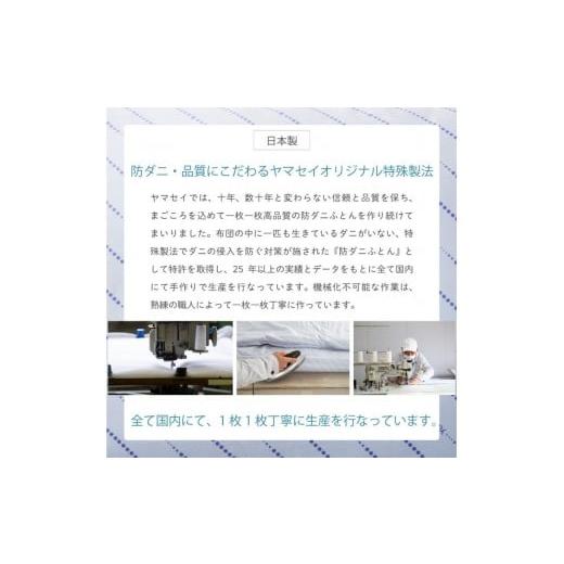 ふるさと納税 タオル・寝具 敷布団 広島県 廿日市市 防ダニ 敷き布団カバー シングル 105×215cm ライトブルー ライトブルーの画像