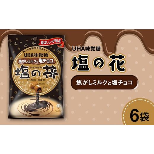 ふるさと納税 飴(あめ) 福島県 白河市 UHA味覚糖 塩の花 焦がしミルクと塩チョコ 6パック入り キャンディ お菓子 あめ アメ飴 菓子 食品 F25R-145