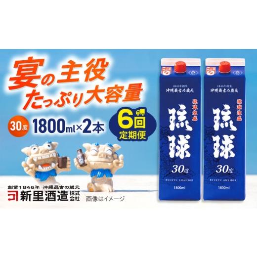 ふるさと納税 泡盛 沖縄県 沖縄市  全6回定期便 琉球泡盛 琉球パック 30度 1800ml×2 セット 泡盛 焼酎 地酒 お酒 ギフト 父の日 沖縄市 ／ 新里酒造株式会社 …_1