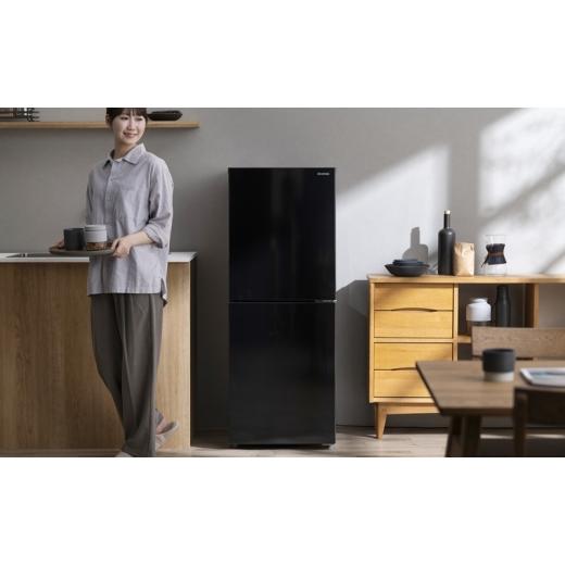 ふるさと納税 電化製品 宮城県 大河原町 冷凍冷蔵庫 153L IRSN-HF15A-B ブラック 冷蔵庫 2ドア アイリスオーヤマ ファン式 自動霜取り スリム 冷蔵 冷凍庫 薄…の画像
