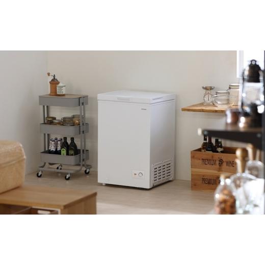 ふるさと納税 電化製品 宮城県 大河原町 冷凍庫 上開き式冷凍庫 100L ICSD-10C-W ホワイト アイリスオーヤマ 上開き 省エネ 冷凍 食品 氷 保存 コンパクト 温…の画像