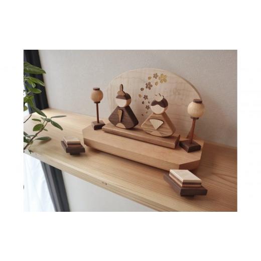 ふるさと納税 雑貨・日用品 インテリア 大阪府 大東市 木のぬくもりを感じる コンパクト木製雛人形セット（収納箱付き） |  | 03