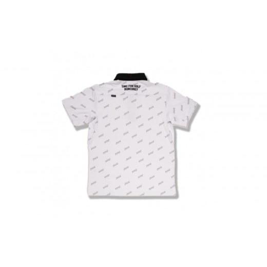 ふるさと納税 服 男 愛知県 名古屋市 BUNCUREY　ゴルフウェア　 B ロゴ半袖ポロシャツ（BM23SS-01-005）ブラック／サイズ4 ブラック／サイズ4の画像