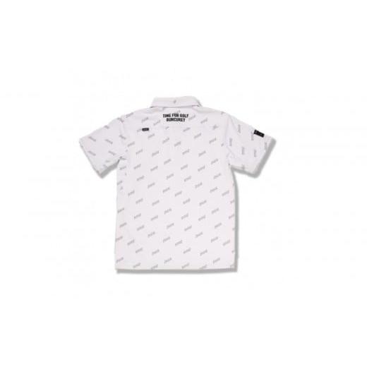 ふるさと納税 服 男 愛知県 名古屋市 BUNCUREY　ゴルフウェア　 B ロゴ半袖ポロシャツ（BM23SS-01-005）オフ／サイズ5 オフ／サイズ5の画像