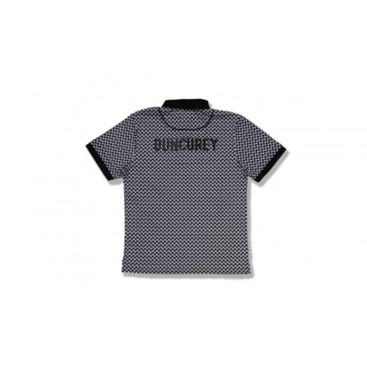 ふるさと納税 服 男 愛知県 名古屋市 BUNCUREY　ゴルフウェア　モノグラム半袖ポロシャツ（BM23SS-01-006）オフ／サイズ3 オフ／サイズ3の画像