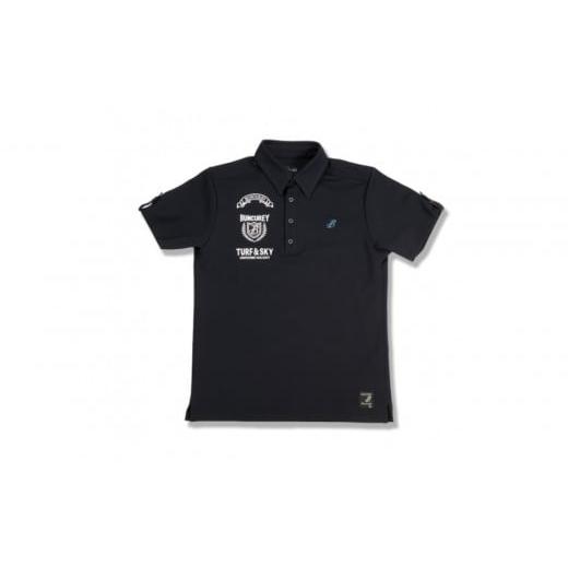 ふるさと納税 服 男 愛知県 名古屋市 BUNCUREY　ゴルフウェア　ロゴポロシャツ（BM23SS-01-042）ブラック／サイズ6 ブラック／サイズ6の画像