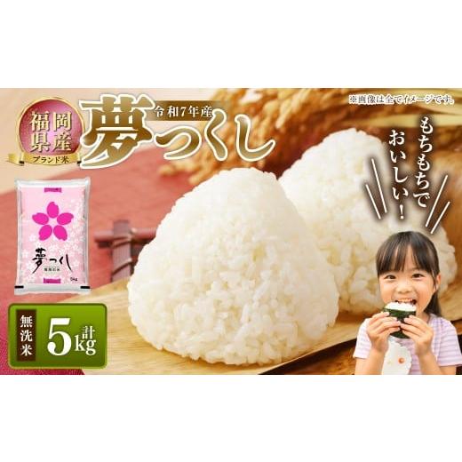 ふるさと納税 米 福岡県 岡垣町 令和7年産 福岡県産 夢つくし 無洗米 5kg / ゆめつくし お米 米 ご飯 ブランド米 九州 福岡県 岡垣町