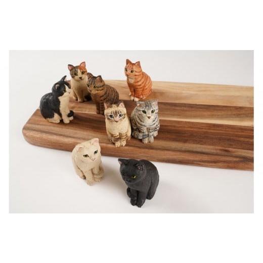 ふるさと納税 木工品・竹工品 三重県 伊賀市 手づくり木彫りお座りねこ