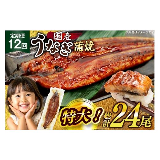 ふるさと納税 うなぎ 福岡県 宇美町 うなぎ 国産 定期便 鰻 蒲焼 特大 約200g 2尾 計400g以上 12回 総計約4.8kg 小分け 有頭 大黒物産 福岡県 宇美町 um40bak8…_1