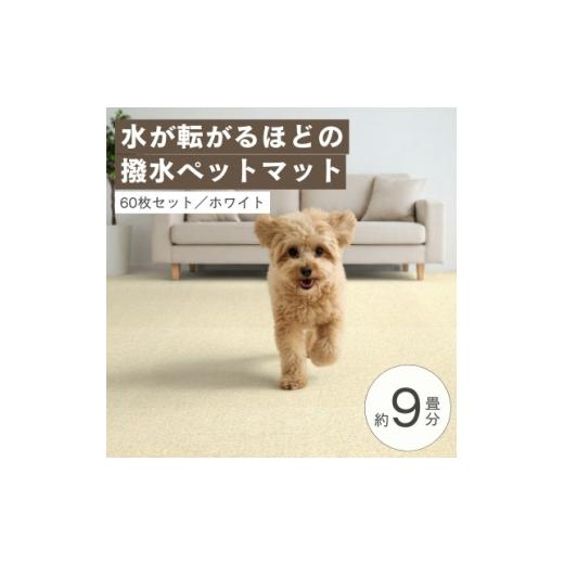 ふるさと納税 家具 大阪府 和泉市 水が転がる程の撥水性 防水ペットマット「UKU」60枚セット ホワイト 複数個口で配送 4074722の画像