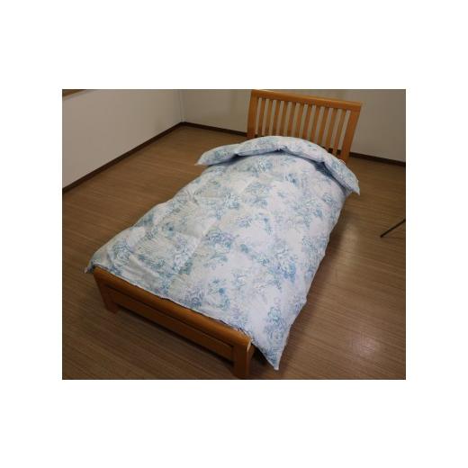 ふるさと納税 タオル・寝具 掛け布団 島根県 出雲市 立体キルト羽毛ふとん　ローラ　ブルー色 ブルー色_2