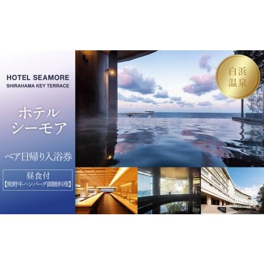 ふるさと納税 温泉・サウナ・スパ利用券 和歌山県 白浜町 [SHIRAHAMA KEY TERRACE ホテルシーモア]ペア日帰り入浴券 昼食付[熊野牛ハンバーグ御膳料理]