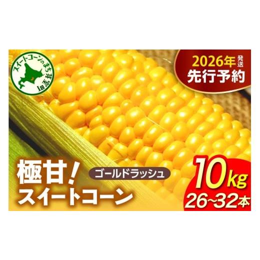 ふるさと納税 とうもろこし 北海道 芽室町 先行受付 2026年8月上旬〜8月中旬頃発送 北海道十勝芽室町 ファームミリオンの極甘スイートコーン 10kg me016-017c…