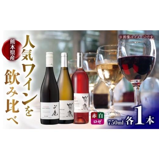 ふるさと納税 ワイン セット 熊本県 山鹿市 菊鹿シャルドネ&amp;菊鹿カベルネクレーレ2023&amp;山鹿マスカットベーリーA2024 ワイン3本セット 化粧箱付 菊鹿ワ…