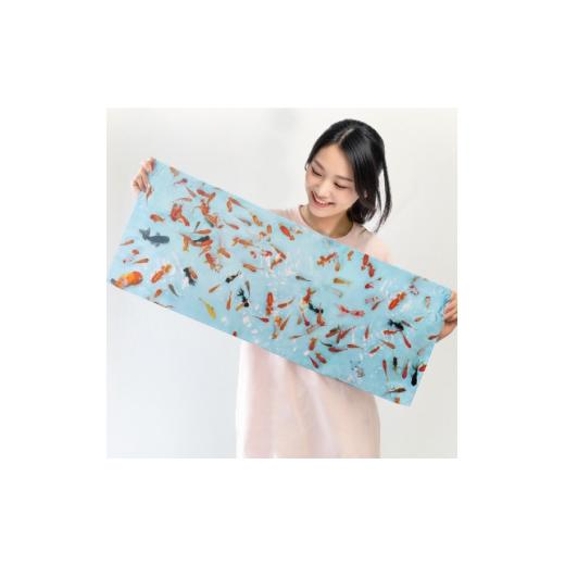 ふるさと納税 タオル・寝具 フェイスタオル 愛知県 弥富市 愛知県弥富市の金魚すくいフェイスタオル 1643207