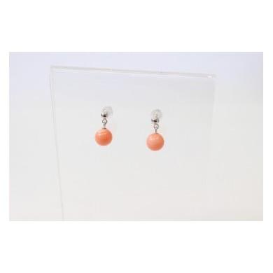 ふるさと納税 アクセサリー ピアス 高知県 土佐市 A-74 選べるピンク珊瑚(深海珊瑚)ピアス (2)ティアト゛ロッフ゜型ヒ゜アス チタンフ゛ラタイフ゜ (2)テ…