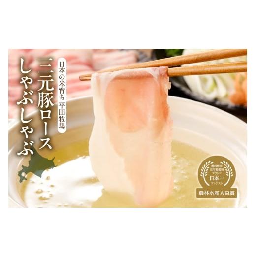 ふるさと納税 豚肉 しゃぶしゃぶ 北海道 札幌市 日本の米育ち平田牧場三元豚ロースしゃぶしゃぶ