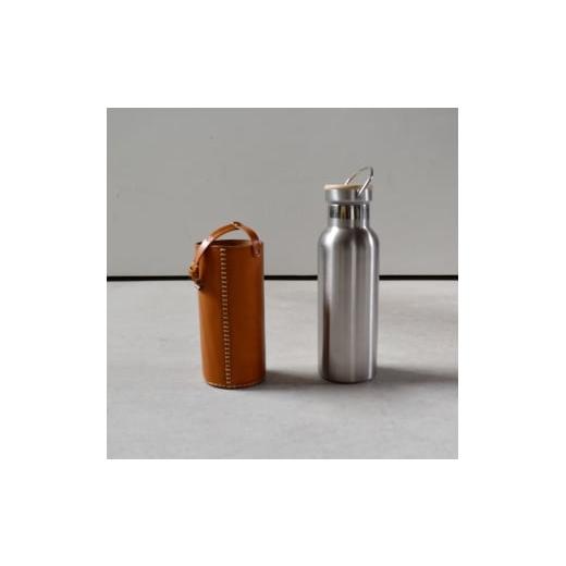 ふるさと納税 雑貨・日用品 インテリア 大阪府 河内長野市 Teha'amana Bottle+Bottle Cover ステンレスボトル+革のボトルセット キャメル テハマナ 革 皮 雑…