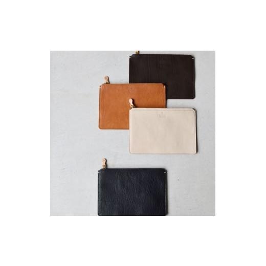 ふるさと納税 雑貨・日用品 大阪府 河内長野市 Teha'amana Square pouch L テハマナ スクエアポーチ L ベーシック ブラウン 革 皮 雑貨 おしゃれ レザー 本革…