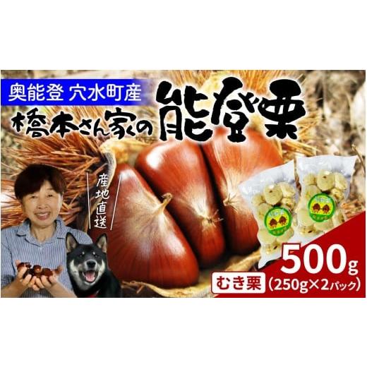 ふるさと納税 果物類 栗 石川県 穴水町 橋本栗園の能登栗(むき栗) 250g × 2パック 計500g / 能登半島 奥能登 くり マロン 500グラム 和栗 焼き栗 栗ごはん…