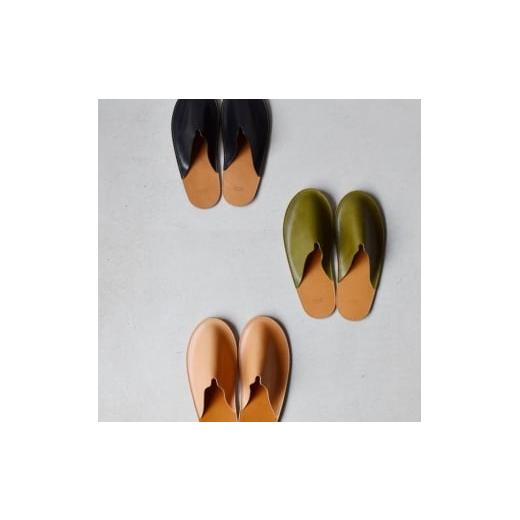 ふるさと納税 雑貨・日用品 インテリア 大阪府 河内長野市 Teha'amana Slipper Basic L テハマナ スリッパ ベーシック L グリーン 革 皮 雑貨 おしゃれ レザ…