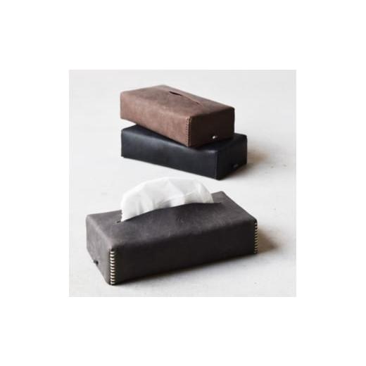 ふるさと納税 雑貨・日用品 インテリア 大阪府 河内長野市 Teha'amana Tissue Cover Smoke テハマナ ティッシュカバー スモーク ブラウン 革 皮 雑貨 おしゃ…