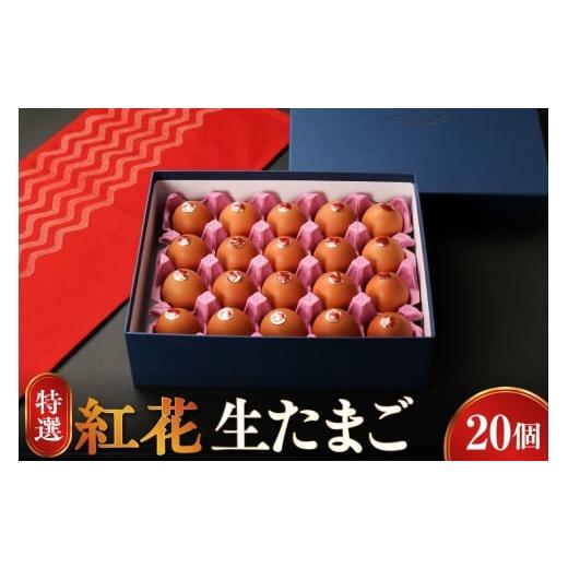 ふるさと納税 卵(鶏、烏骨鶏等) 山形県 米沢市 特選 紅花 生たまご 20個 贈答 ギフト 卵 赤玉 鶏卵 黄身 白身 産みたて 卵かけ ご飯 親子丼 オムレツ 朝食 …
