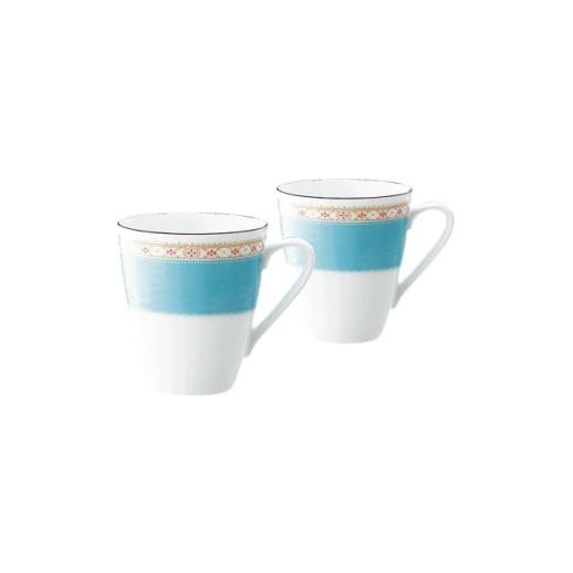 ふるさと納税 雑貨・日用品 グラス 愛知県 みよし市 ノリタケ ハミングブルー マグカップペア 1637940