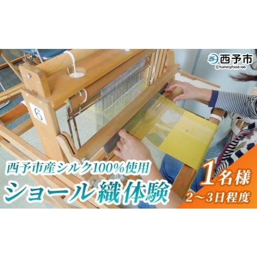 ふるさと納税 体験チケット 愛媛県 西予市 西予市産シルク100%使用 ショール織体験 1名様 国産生糸使用 シルクショール ワークショップ 機織り体験 機織り …