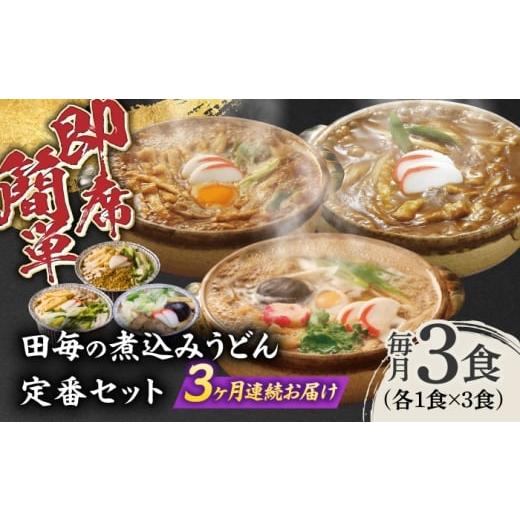 ふるさと納税 うどん 岐阜県 岐阜市 3回定期便 岐阜の味 田毎の煮込みうどん定番セット 即席 カンタン 麺 岐阜市 / ラボレムス