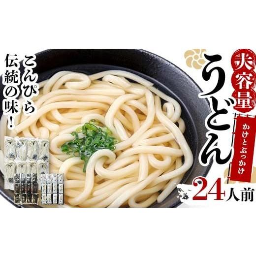 ふるさと納税 うどん 生・半生めん 香川県 琴平町 大容量 うどん 24人前 かけとぶっかけ 麺 手打ち 生麺 うどん うどんつゆ かけつゆ 食品 名産品 四国 F5J-96…