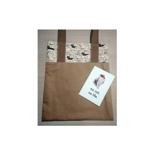 ふるさと納税 雑貨・日用品 大阪府 茨木市 保護猫へのご支援のためのお礼品 保護猫ルームえびす 手作りトートバッグとポストカードセット 1647213