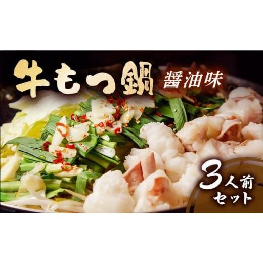 ふるさと納税 牛肉 もつ鍋 福岡県 大木町 牛もつ鍋 醤油味 3人前セット CF11 3人前セット