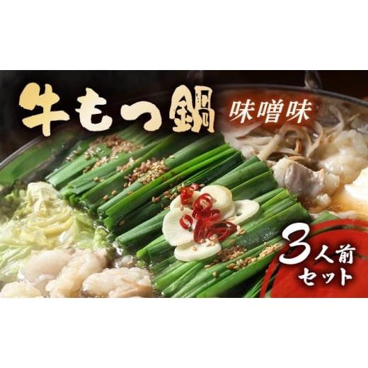 ふるさと納税 牛肉 もつ鍋 福岡県 大木町 牛もつ鍋 味噌味 3人前セット CF15 3人前セット