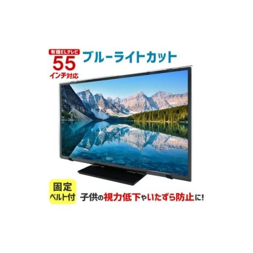 ふるさと納税 雑貨・日用品 大阪府 和泉市 55MBL-EL 55インチ用 テレビ画面保護パネル ブルーライトカットタイプ 位置調整スペーサー付 1669392
