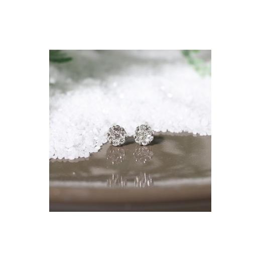 ふるさと納税 アクセサリー ピアス 山梨県 甲斐市 プラチナ　0.20ctフラワーダイヤモンドピアス　BQ-189の画像
